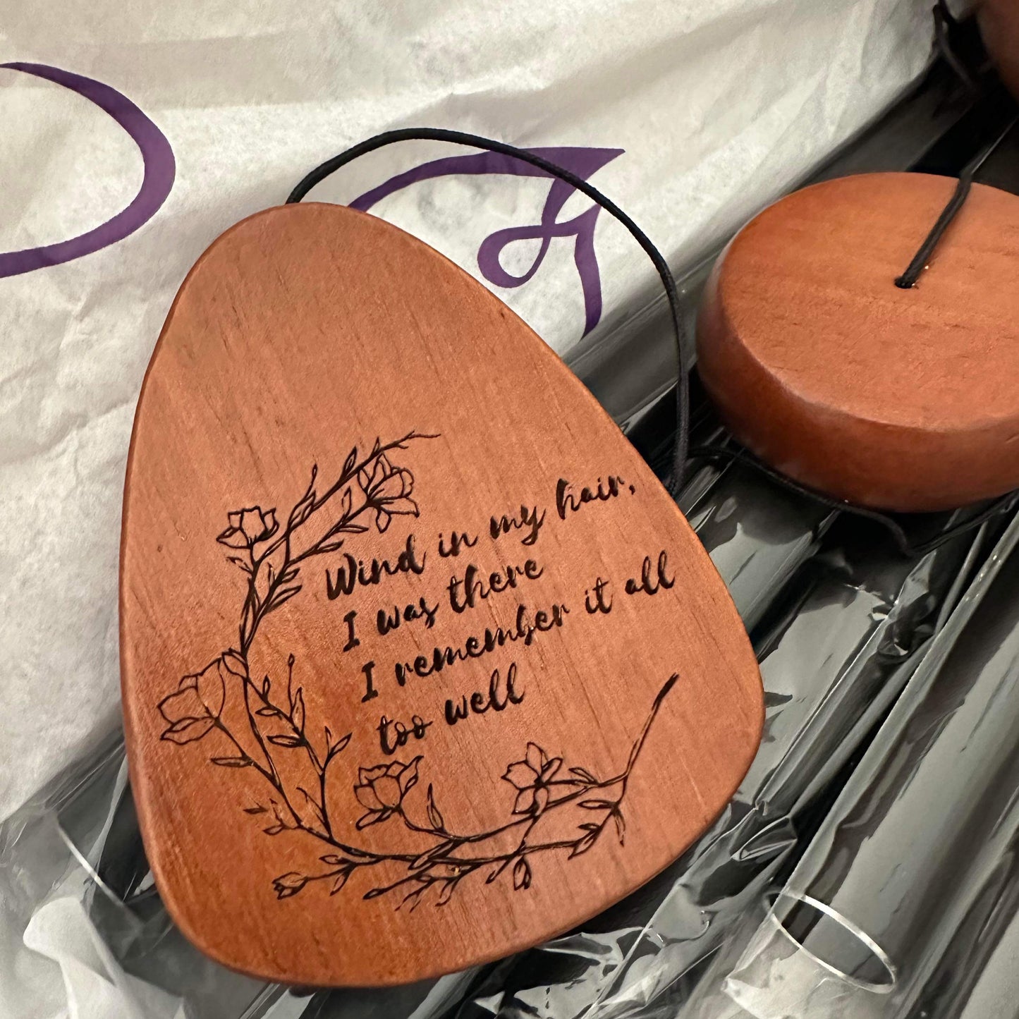 Custom Lyric Engraved Wind Chimes
