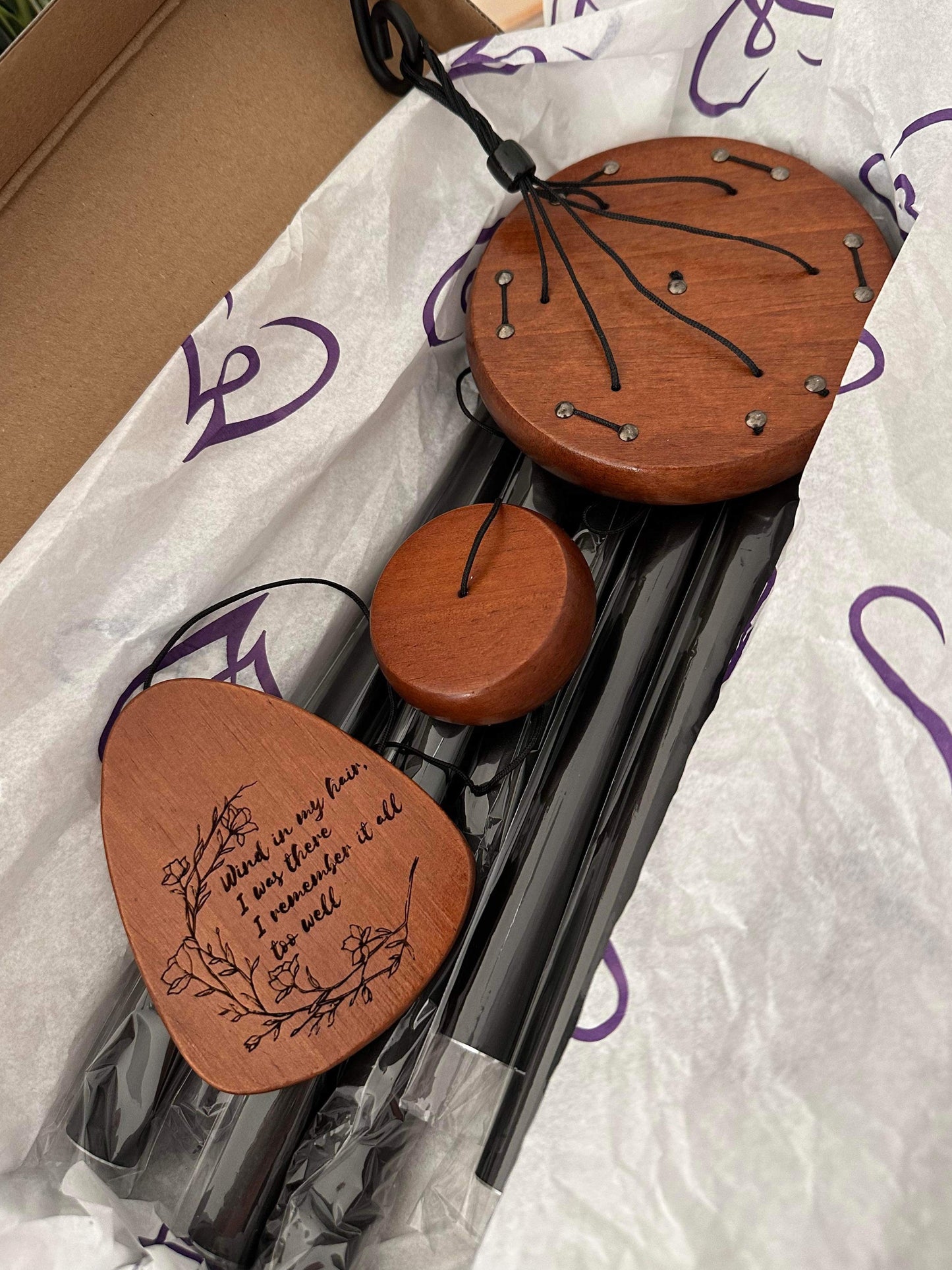 Custom Lyric Engraved Wind Chimes